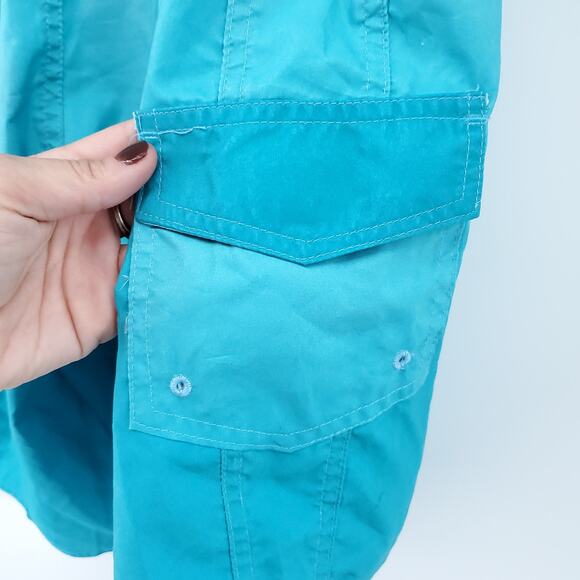 Beach Belle Mens Plus Sz Blue Ombre Swim Trunk Side Pocket Drawstring|20W - Picture 9 of 9